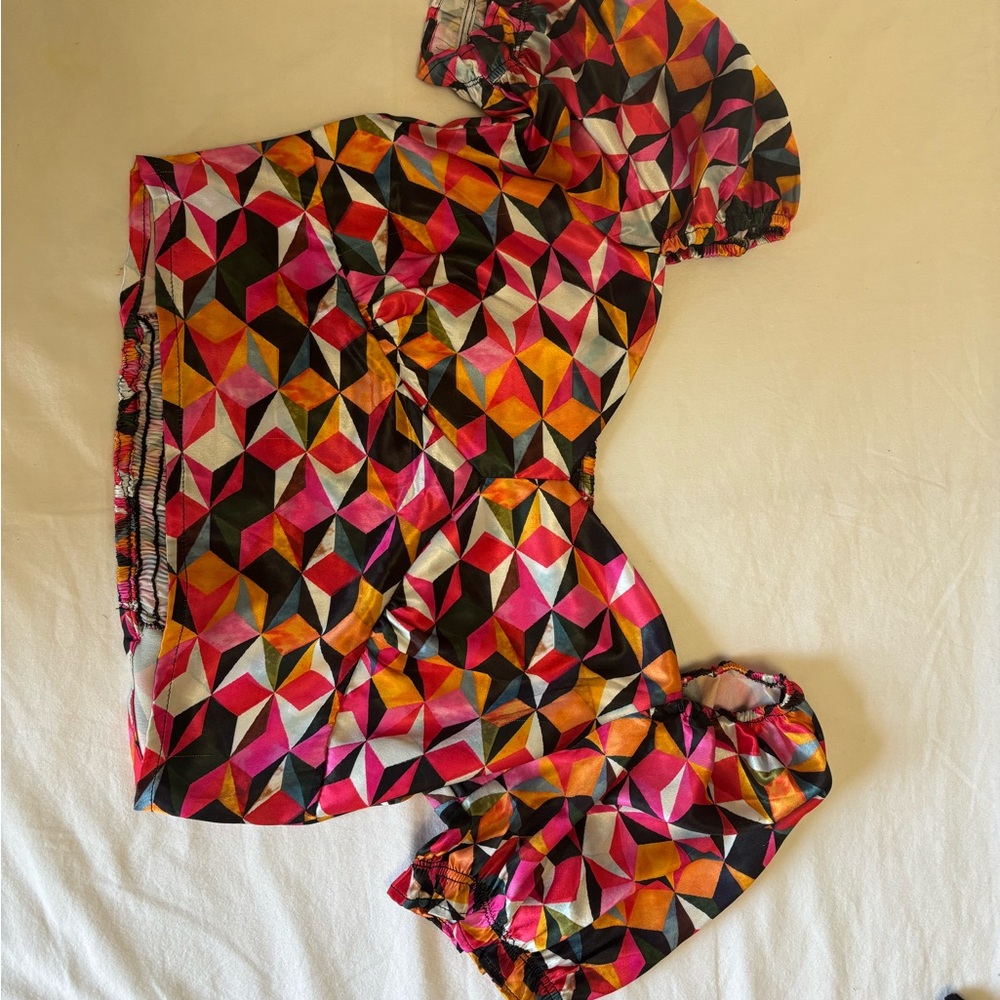 Colorful Geometric Patterned Hoodie